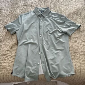 Mizzen+Main Light Green Casual Button Down Shirt